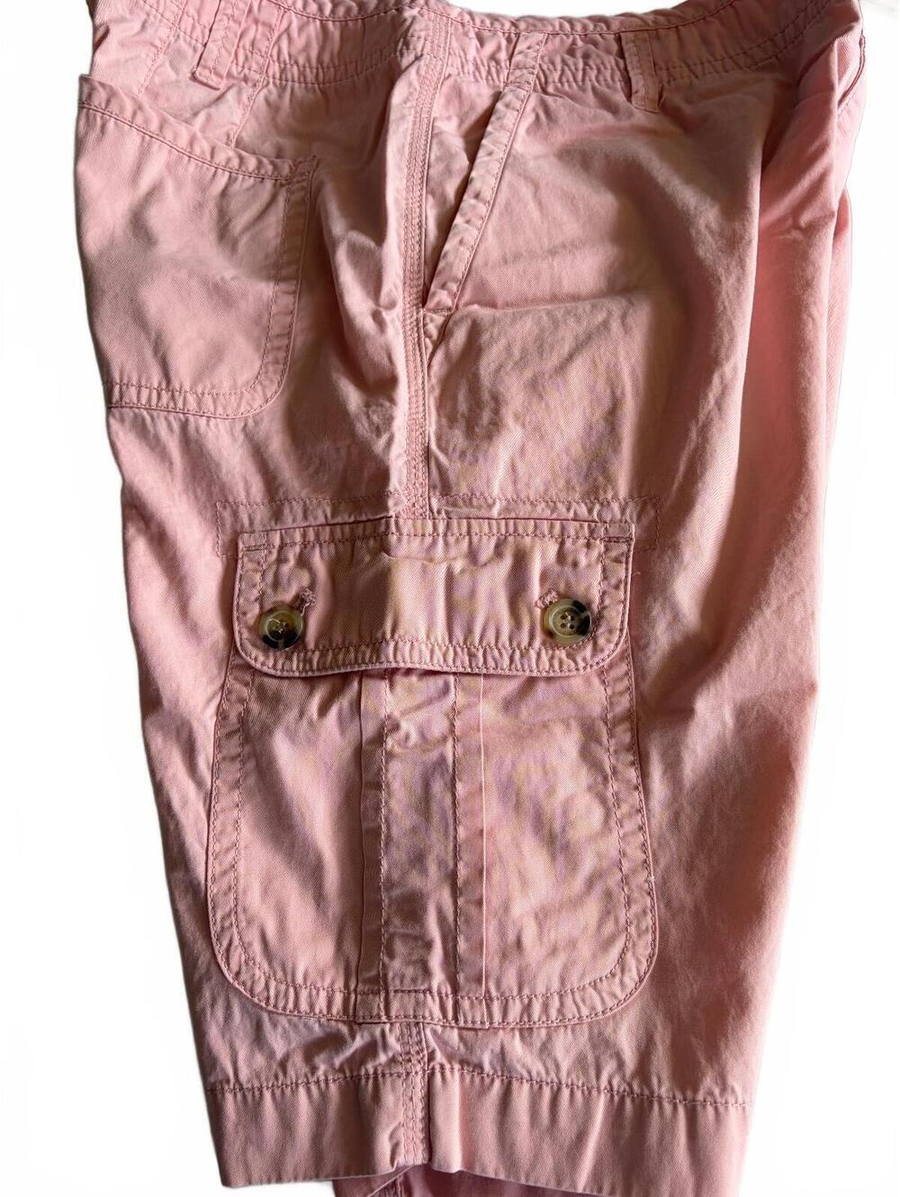 Liz Claiborne Light Pink Cargo Shorts 100% cotton Utility Style